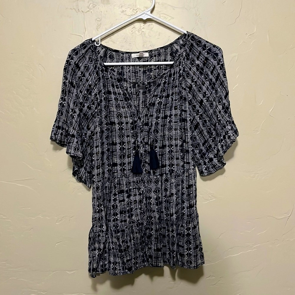 Flutter Sleeve Blouse from Maurice’s with Tassels